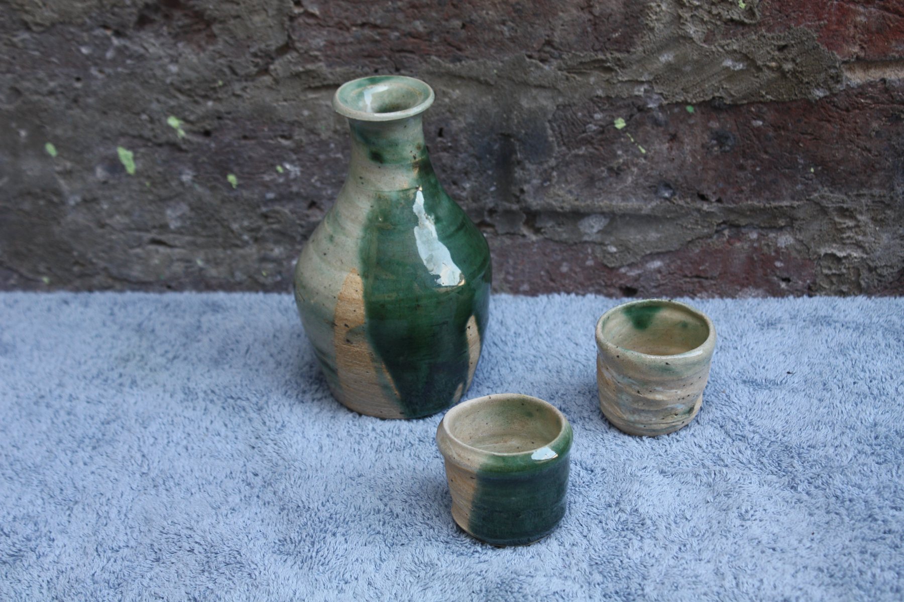Saki Bottle and Cups by Graham Matthews